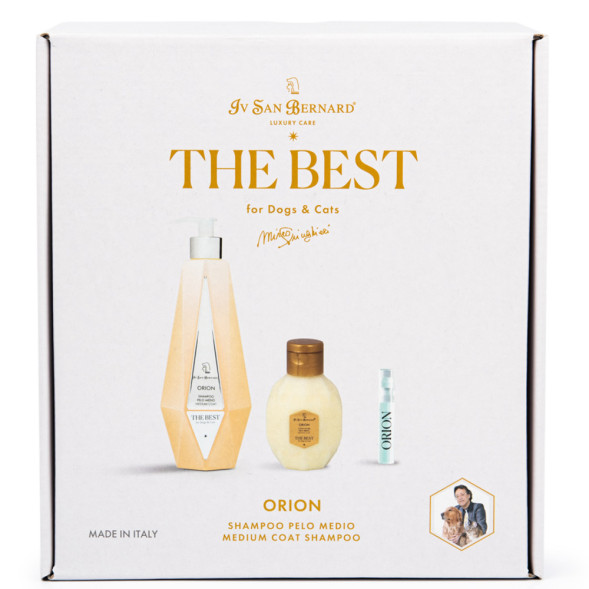 Iv San Bernard ISB The Best Line набор Orion шампунь для средней шерсти 550 мл, кондиционер 120 мл + парфюм 2 мл в подарок