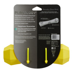 Playology SQUEAKY CHEW STICK хрустящая жевательная палочка для собак с ароматом курицы, большая, желтый
