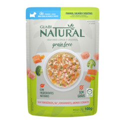 Guabi Natural Dog Grain Free паучи беззерновые для взрослых собак всех пород курица, лосось и овощи - 100 г x 18 шт