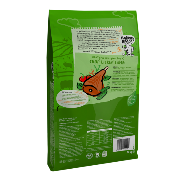 Barking Heads Мечты о ягненке сухой корм для взрослых собак с ягненком и рисом - 12 кг