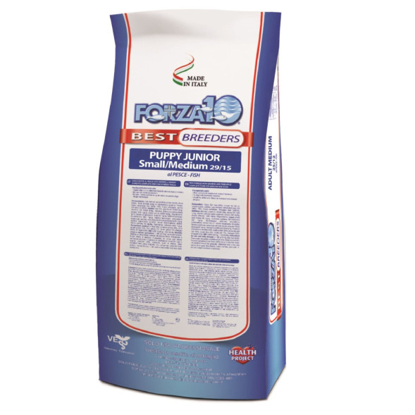 Forza10 Best Breeders Puppy Junior сухой корм для щенков мелких и средних пород и сук в период беременности и лактации с рыбой - 20 кг