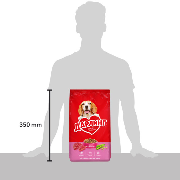 Дарлинг сухой корм для взрослых собак с мясом и овощами - 2 кг