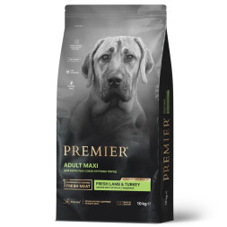 Premier Dog Lamb &amp;amp; Turkey Adult Maxi сухой корм для собак крупных пород, свежее мясо ягненка с индейкой - 10 кг