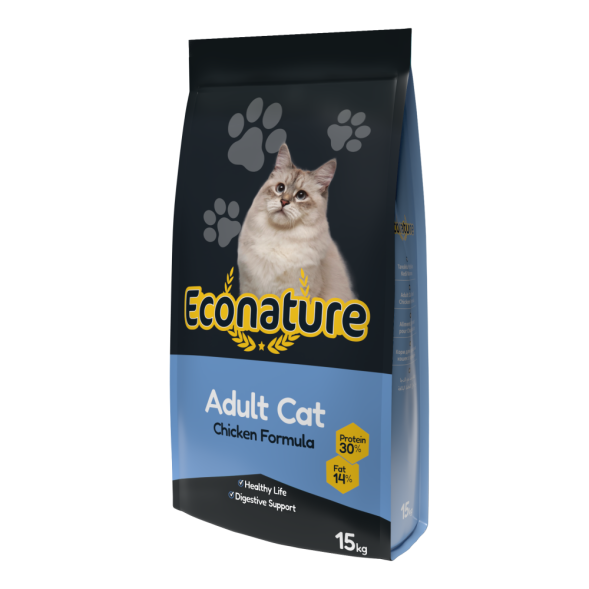 Econature Adult Cat Chicken Formula сухой корм для кошек с курицей - 15 кг