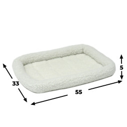 Лежанка MidWest Pet Bed для собак и кошек флисовая 55х33 см, белая