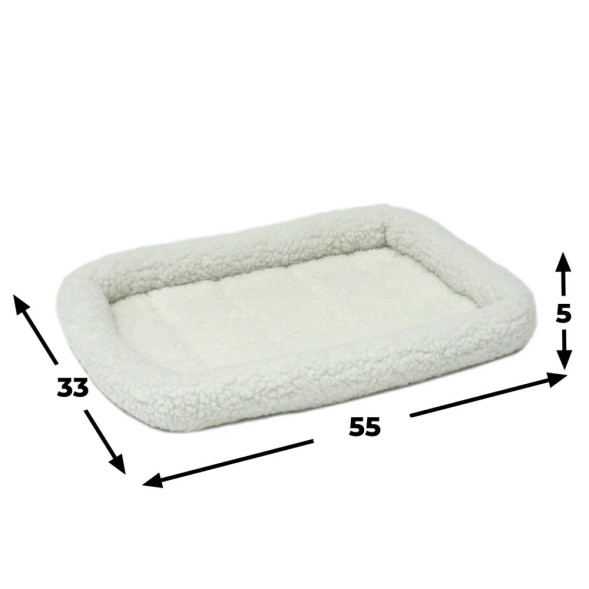 Лежанка MidWest Pet Bed для собак и кошек флисовая 55х33 см, белая