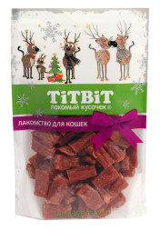 Titbit Новогодняя коллекция лакомство для кошек колбаски говяжьи - 60 г