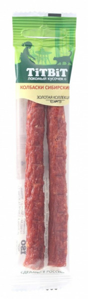 TiTBiT Золотая коллекция лакомство для кошек колбаски Сибирские - 20 г