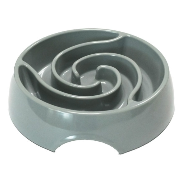SuperDesign миска меламиновая для медленного поедания Торнадо, 900 мл, серая