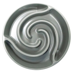 SuperDesign миска меламиновая для медленного поедания Торнадо, 900 мл, серая