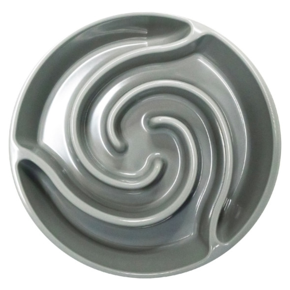 SuperDesign миска меламиновая для медленного поедания Торнадо, 900 мл, серая