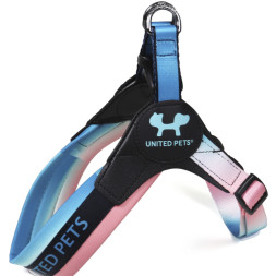 United Pets Complete me 2.5 - M шлейка для собак, 40-54 см, розово-голубой тай-дай