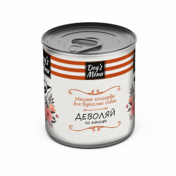 Dog`s Menu влажный корм для взрослых собак деволяй из птицы в консервах - 750 г х 9 шт