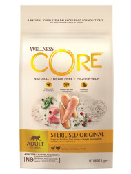 Wellness Core сухой корм для стерилизованных кошек с курицей и индейкой 4 кг