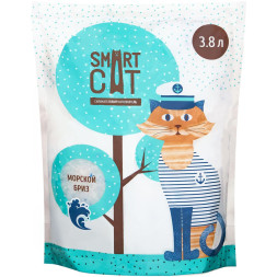 Smart Cat впитывающий силикагелевый наполнитель с ароматом морской бриз - 3,8 л (1,66 кг)