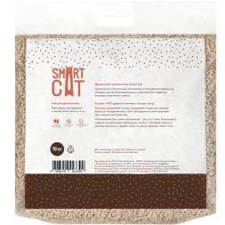 Smart Cat наполнитель древесный пеллеты 6 мм -10 кг