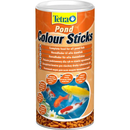 Tetra Pond Color Sticks корм для прудовых рыб палочки для окраски 1 л
