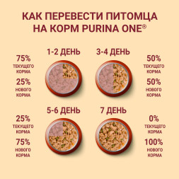 Purina ONE Мини паучи для собак мелких пород с говядиной, картофелем и горохом  - 85 г х 26 шт