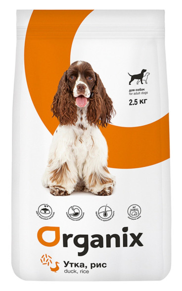 Organix Weight Control Adult Dogs Duck and Rice сухой корм для взрослых собак всех пород при избыточном весе, с уткой и рисом - 12 кг