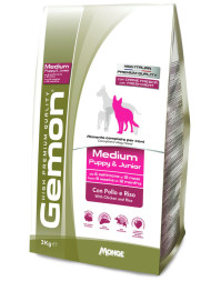 Gemon Dog Medium Puppy &amp;amp; Junior сухой корм для щенков средних пород с курицей и рисом 3 кг
