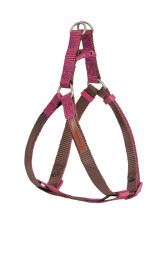 Camon шлейка для собак регулируемая двухцветная, коричневый/фуксия
