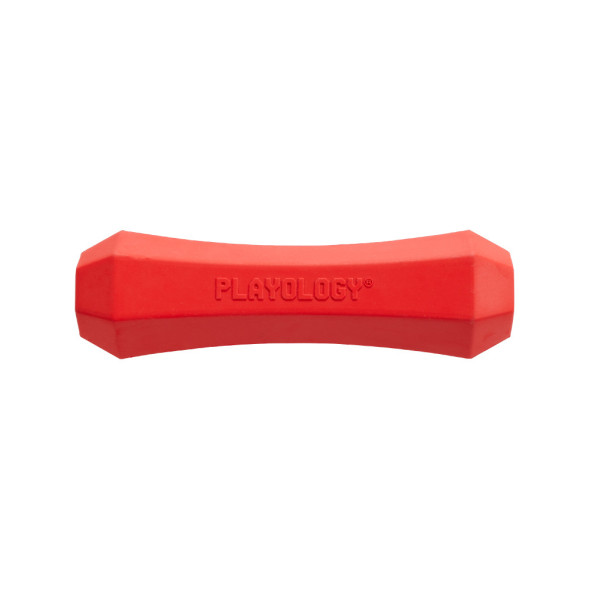 Playology SQUEAKY CHEW STICK хрустящая жевательная палочка для собак  с ароматом говядины, средняя, красный