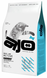AJO Cat Аctive сухой корм для взрослых кошек с индейкой - 10 кг