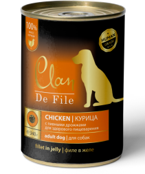 Консервы Clan De File для собак с курицей - 340 г 12 шт