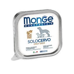 Monge Dog Monoprotein Solo влажный корм для взрослых собак из оленины в ламистере 150 г (24 шт в уп)