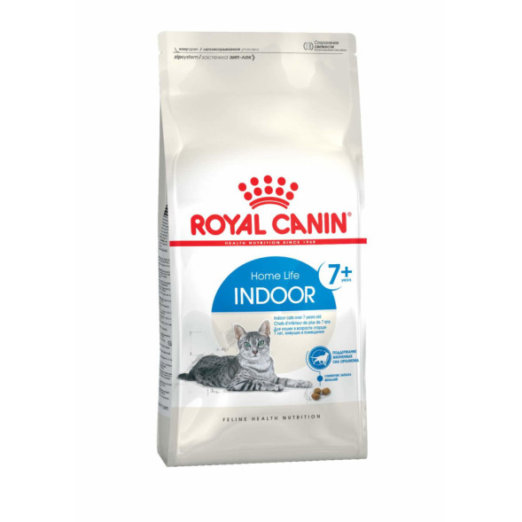 Royal Canin Feline Indoor 7+ сухой корм для пожилых кошек с 7 до 12 лет, постоянно проживающих в помещении - 400 г