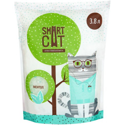 Smart Cat впитывающий силикагелевый наполнитель с ароматом ментола - 3,8 л (1,66 кг)