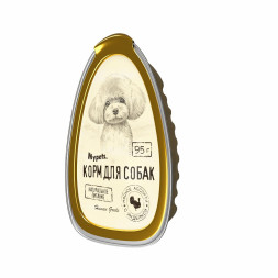 Mypets влажный корм для взрослых собак, паштет с индейкой, в ламистерах - 95 г х 16 шт