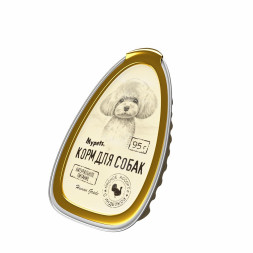 Mypets влажный корм для взрослых собак, паштет с индейкой, в ламистерах - 95 г х 16 шт