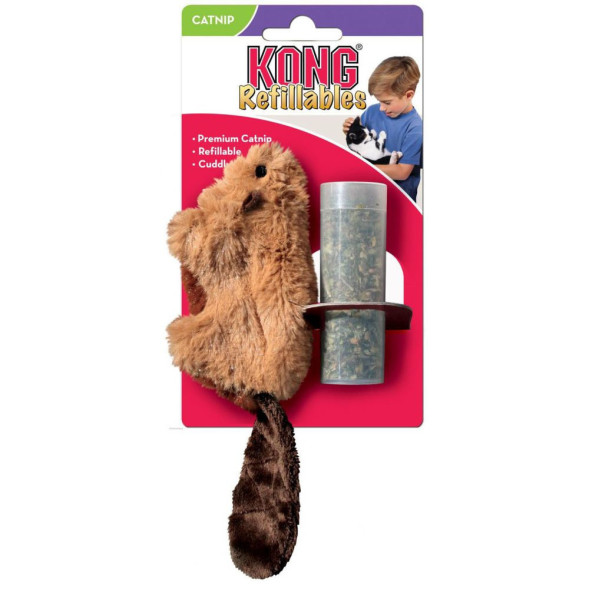 Игрушка Kong Бобер для кошек, размер 6,8 х 4,0 х 2,3 см