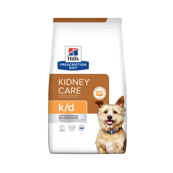 Hills Prescription Diet k/d диетический сухой корм для собак при заболеваниях почек, с курицей - 1,5 кг
