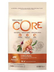 Wellness Core сухой корм для взрослых кошек с индейкой и курицей 4 кг