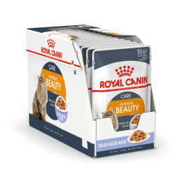 Royal Canin Intense Beauty паучи для взрослых кошек здоровая кожа и шерсть кусочки в желе - 85 г х 24 шт