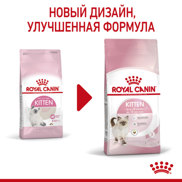 Royal Canin Kitten 34 сухой корм для котят от 4 до 12 месяцев с птицей - 4 кг