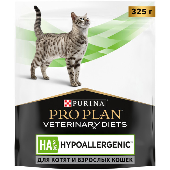 Purina Pro Plan Veterinary diets HA St/Ox Hypoallergenic сухой корм для взрослых кошек при аллергии - 325 г