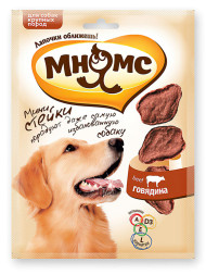 Мнямс лакомство Стейки с говядиной для собак крупных пород - 75 г