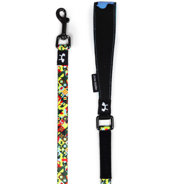 United Pets Complete me поводок для собак, 120 см, 25 мм, разноцветный рисунок