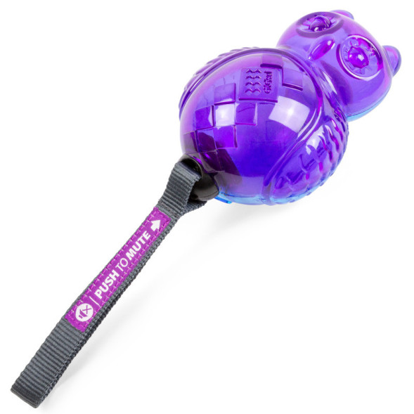 GiGwi PUSH TO MUTE игрушка для собак Сова с отключаемой пищалкой, 14 см