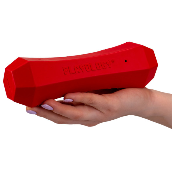 Playology SQUEAKY CHEW STICK хрустящая жевательная палочка для собак с ароматом говядины, большая, красный