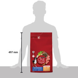 Сухой корм для собак Purina ONE для средних и крупных пород с курицей и рисом 3,8 кг