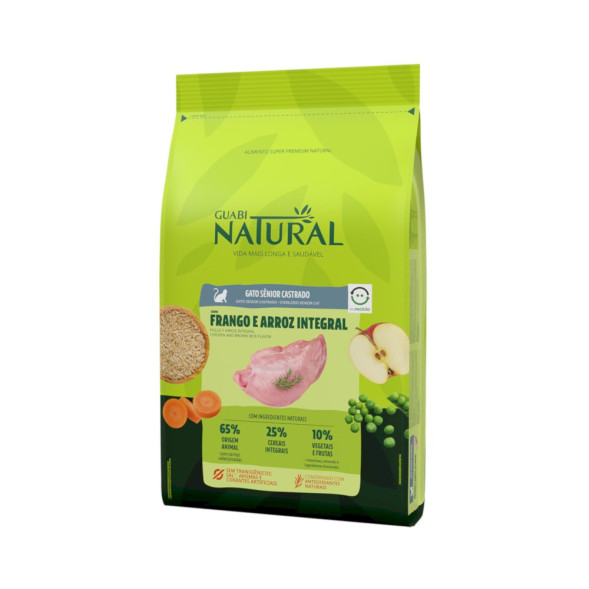 Guabi Natural Cat Sterilised сухой корм для пожилых стерилизованных кошек, с цыпленком и коричневым рисом - 7,5 кг
