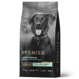 Premier Dog Lamb &amp;amp; Turkey Adult Medium сухой корм для собак средних пород, свежее мясо ягненка с индейкой - 10 кг