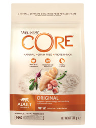Wellness Core сухой корм для взрослых кошек с индейкой и курицей 300 г