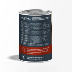 Mr.Buffalo Adult влажный корм для взрослых собак, мясное ассорти с говядиной, в консервах - 400 г х 9 шт