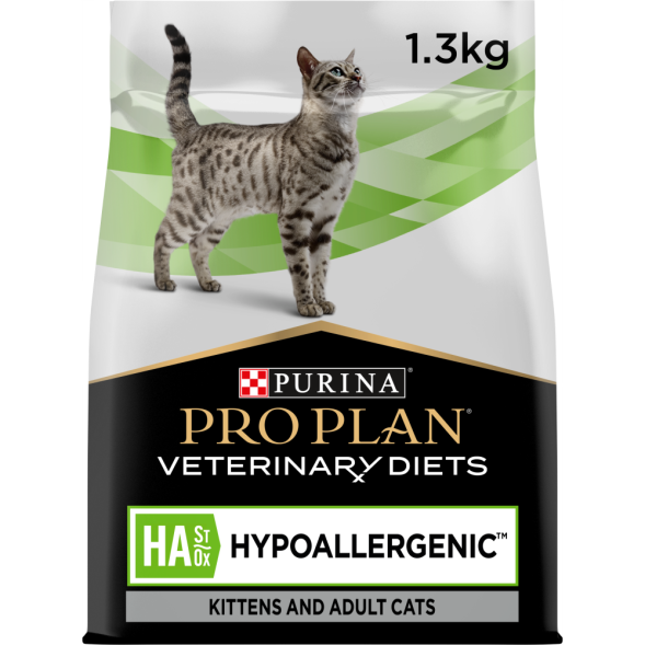 Purina Pro Plan Veterinary diets HA St/Ox Hypoallergenic сухой корм для взрослых кошек при аллергии - 1,3 кг