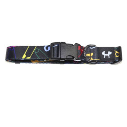 United Pets Complete me L ошейник для собак 25х430/730 мм, черный с разноцветными булавками